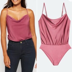 NEW Heatherly Valentina Cowl Neck Bodysuit Top Shirt - medium